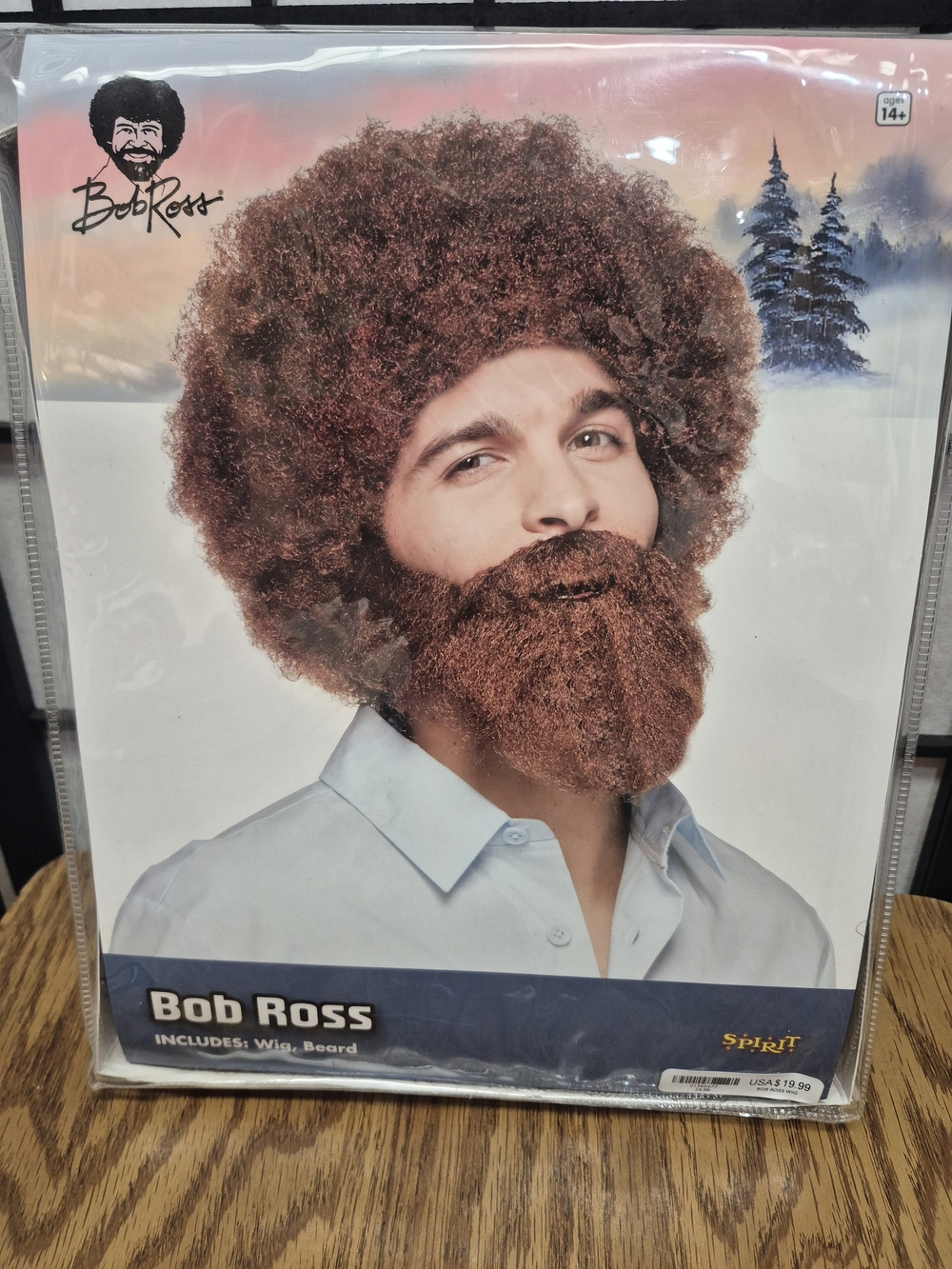 Brown Afro Wig and Beard Set Bib Ross Wig, Beard Set